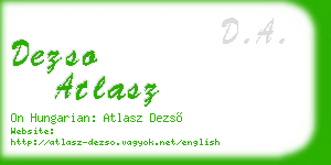 dezso atlasz business card